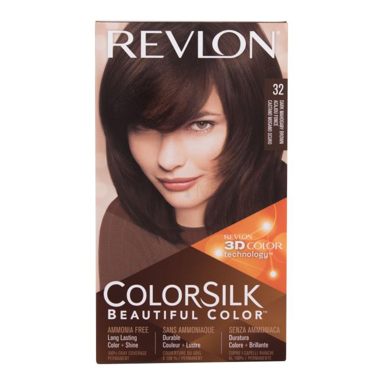 Revlon Colorsilk Beautiful Color Боя за коса за жени Нюанс 32 Dark Mahogany Brown Комплект