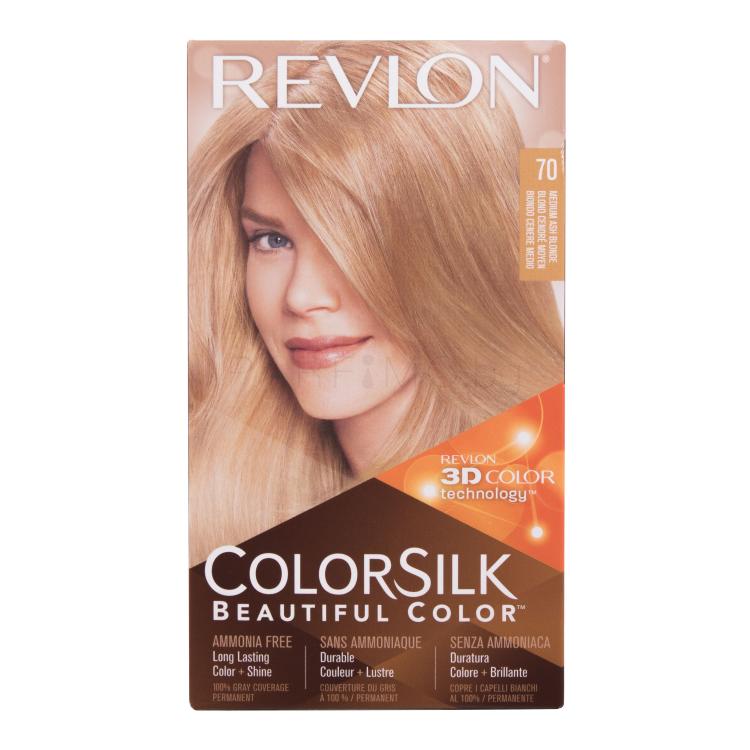 Revlon Colorsilk Beautiful Color Боя за коса за жени Нюанс 70 Medium Ash Blonde Комплект