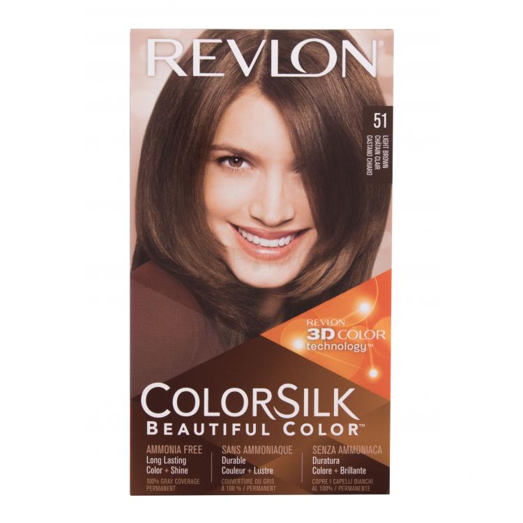 Revlon Colorsilk Beautiful Color Боя за коса за жени Нюанс 51 Light Brown Комплект