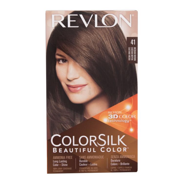 Revlon Colorsilk Beautiful Color Боя за коса за жени Нюанс 41 Medium Brown Комплект