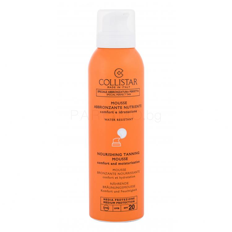 Collistar Special Perfect Tan Nourishing Tanning Mousse SPF20 Слънцезащитна козметика за тяло за жени 200 ml