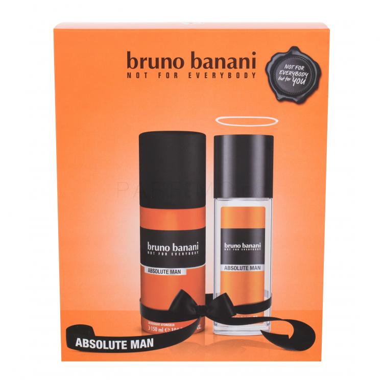 Bruno Banani Absolute Man Подаръчен комплект дезодорант в стъклен флакон 75 ml + део спрей 150 ml