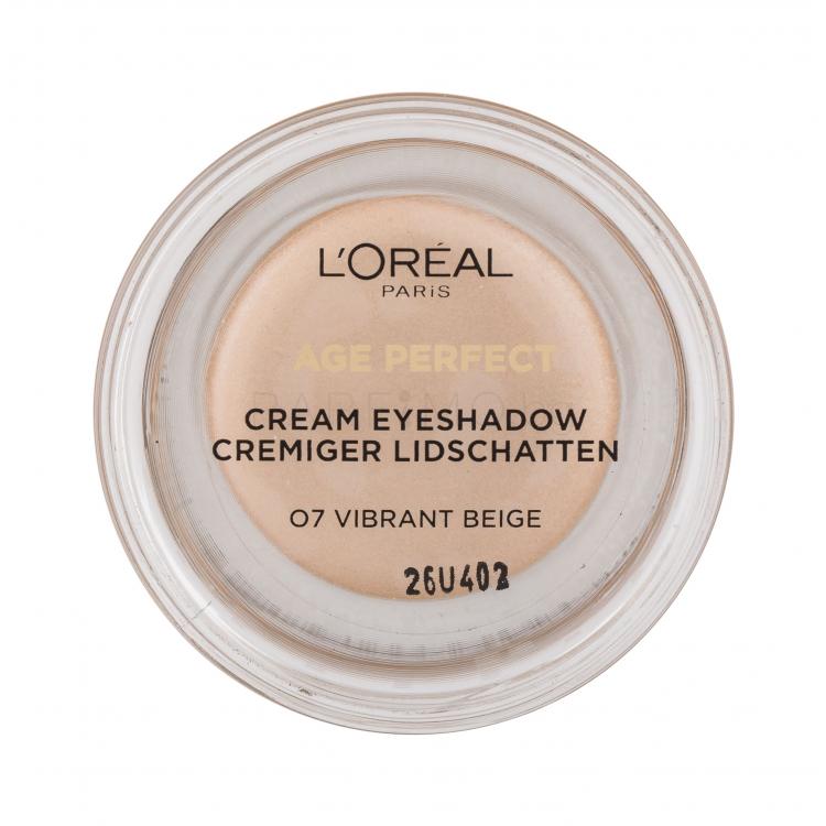L&#039;Oréal Paris Age Perfect Cream Eyeshadow Сенки за очи за жени 4 ml Нюанс 07 Vibrant Beige