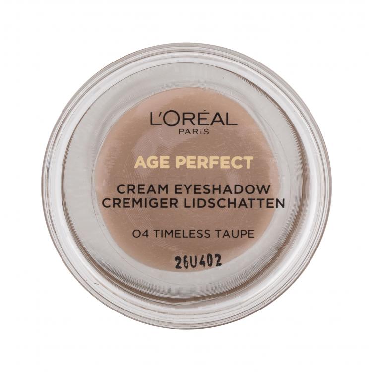 L&#039;Oréal Paris Age Perfect Cream Eyeshadow Сенки за очи за жени 4 ml Нюанс 04 Timeless Taupe