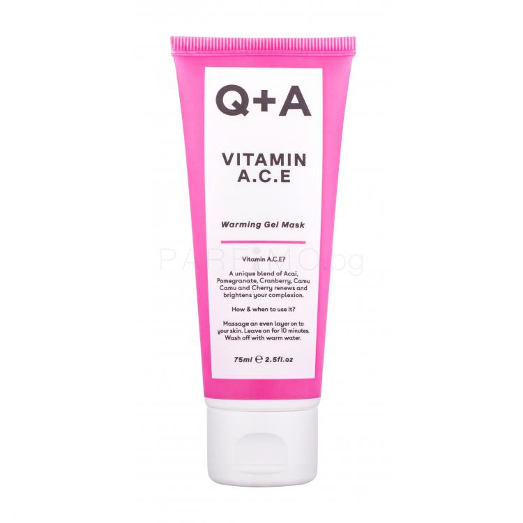 Q+A Vitamin A.C.E Warming Gel Mask Маска за лице за жени 75 ml
