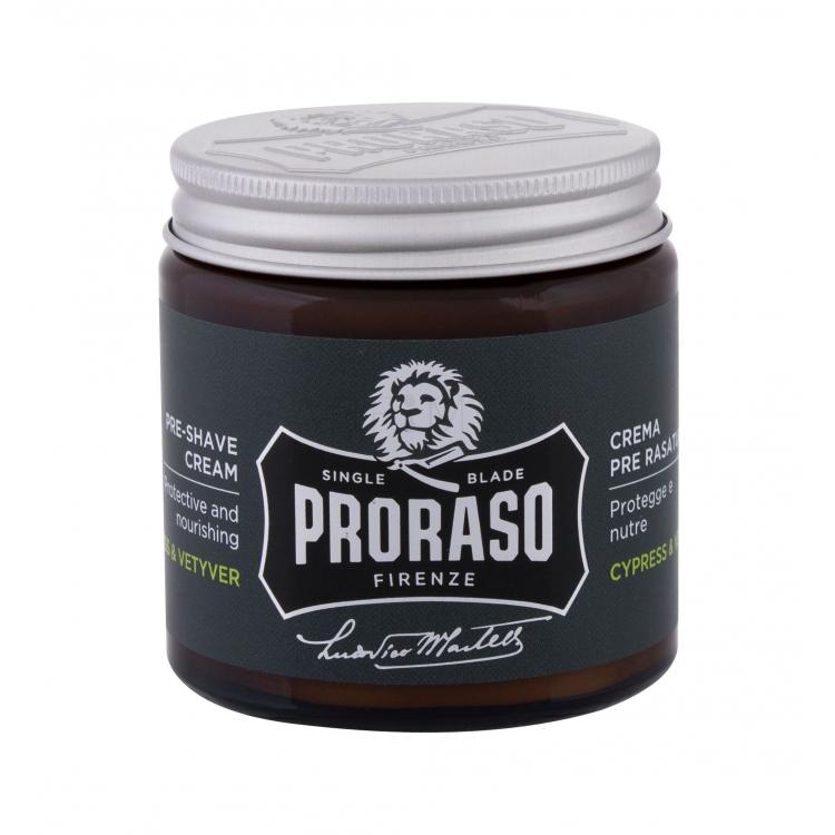 PRORASO Cypress &amp; Vetyver Pre-Shave Cream Продукт преди бръснене за мъже 100 ml