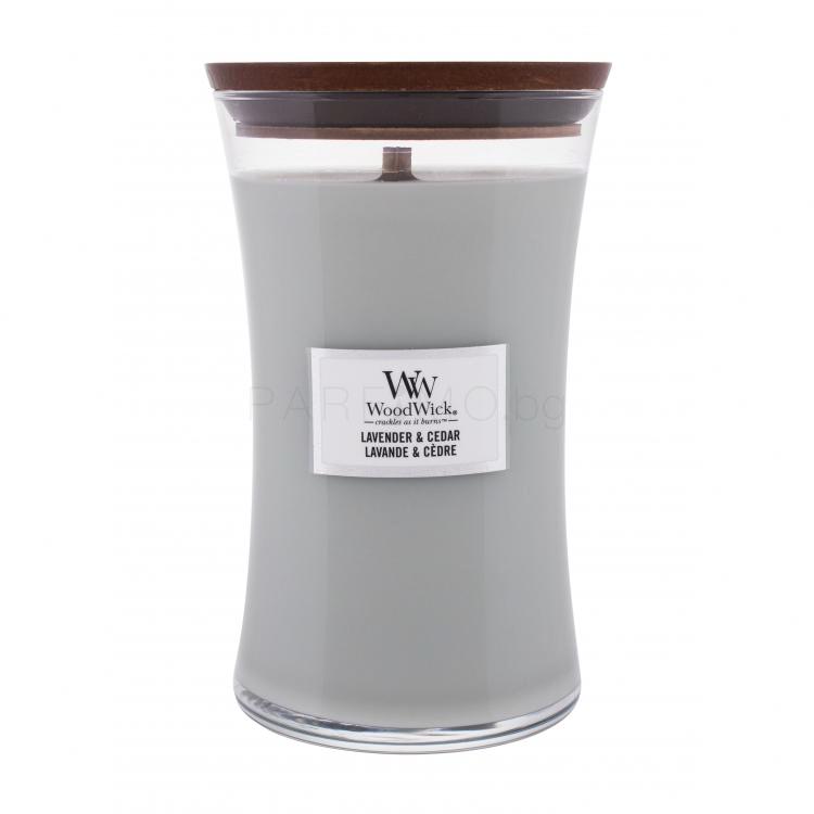 WoodWick Lavender &amp; Cedar Ароматна свещ 610 g