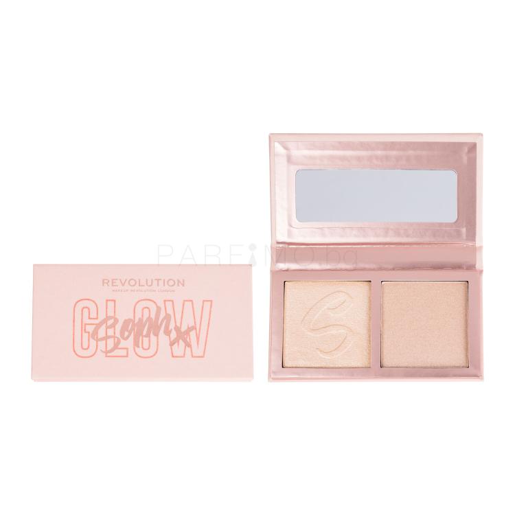 Makeup Revolution London Soph x Face Highlighter Duo Хайлайтър за жени 9 g Нюанс Cookies &amp; Cream