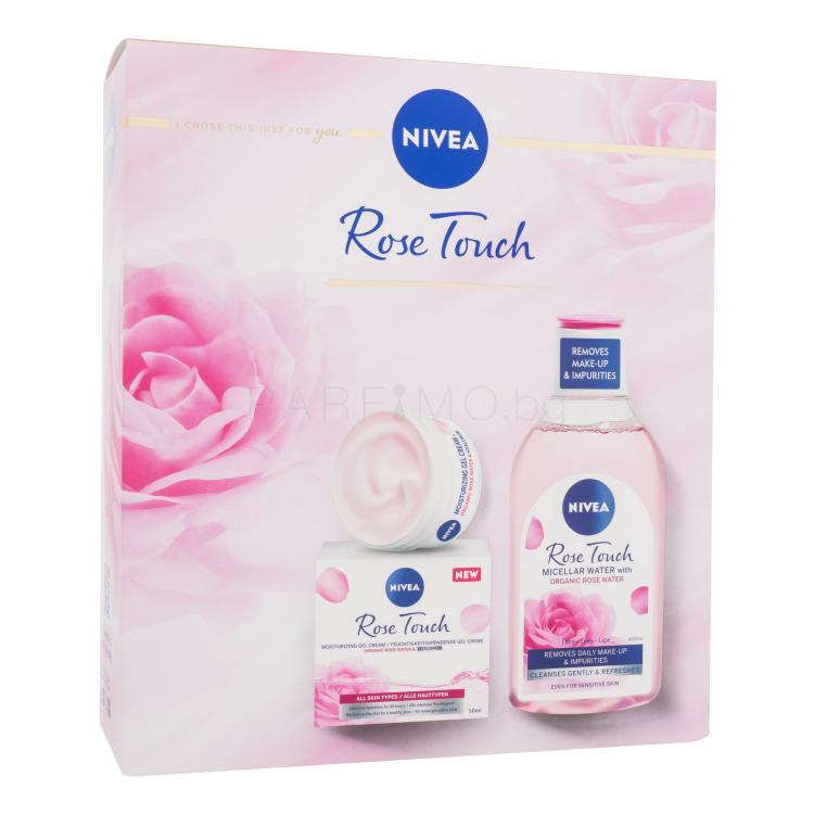 Nivea Rose Touch Подаръчен комплект дневен гел-крем за лице Rose Touch 50 ml + мицеларна вода Rose Touch 400 ml