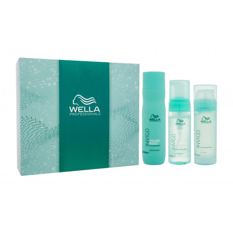 Wella Professionals Invigo Volume Boost Подаръчен комплект шампоан Invigo Volume Boost 250 ml + маска за коса Invigo Volume Boost 145 ml + стилизираща пяна за коса Invigo Volume Boost 150 ml