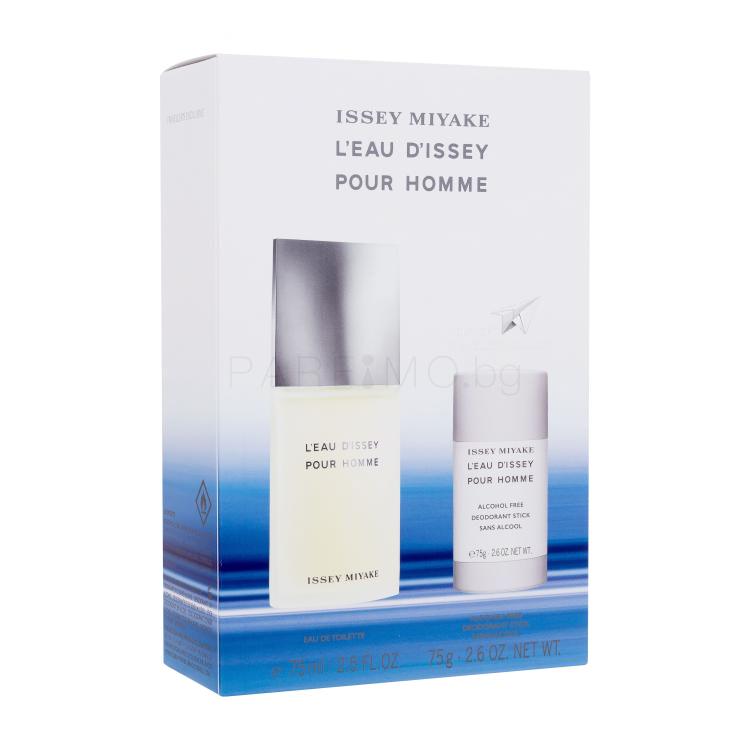 Issey Miyake L&#039;Eau D&#039;Issey Pour Homme Подаръчен комплект EDT 75ml + део стик 75g