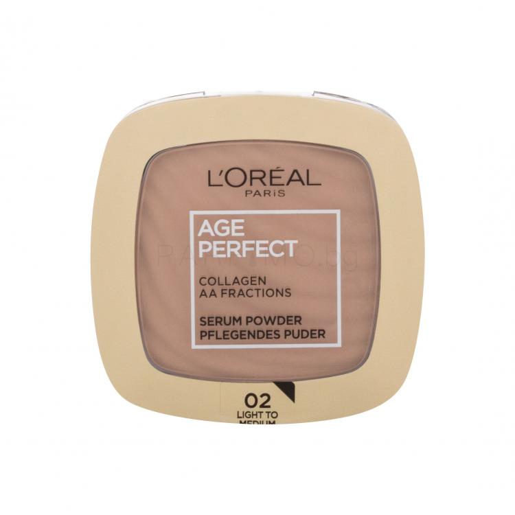 L&#039;Oréal Paris Age Perfect Serum Powder Пудра за жени 9 g Нюанс 02 Light To Medium
