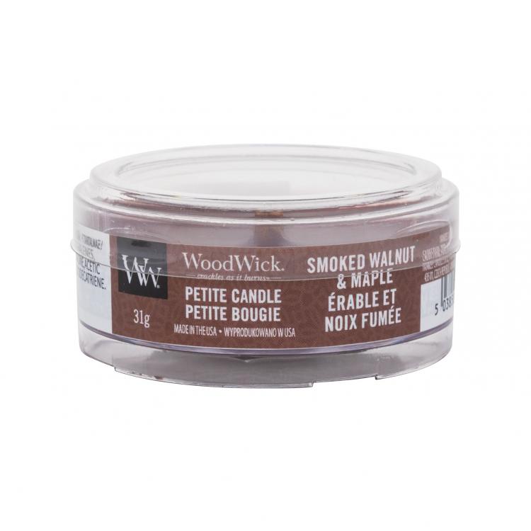 WoodWick Smoked Walnut &amp; Maple Ароматна свещ 31 гр