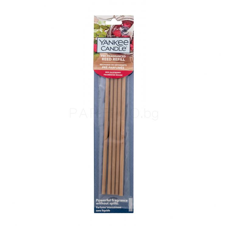 Yankee Candle Red Raspberry Pre-Fragranced Reed Refill Ароматизатори за дома и дифузери 5 бр