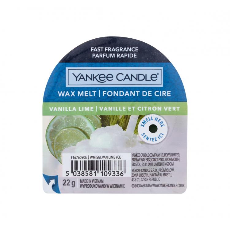 Yankee Candle Vanilla Lime Ароматен восък 22 гр