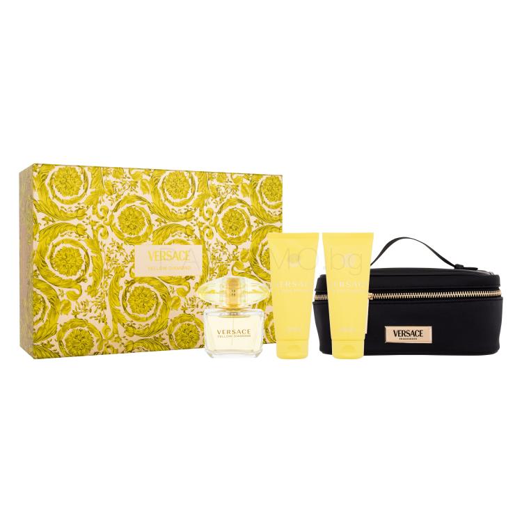Versace Yellow Diamond Подаръчен комплект EDT 90 ml + лосион за тяло 100 ml +  душ гел 100 ml + козметична чантичка