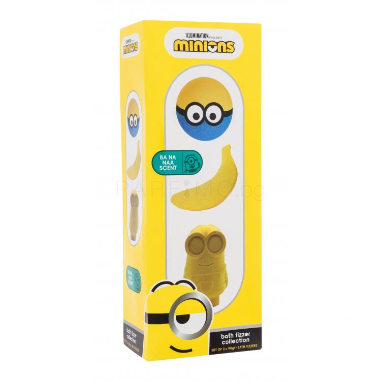 Minions Minions Bath Fizzer Collection Подаръчен комплект бомбичка за вана 3 x 90 g