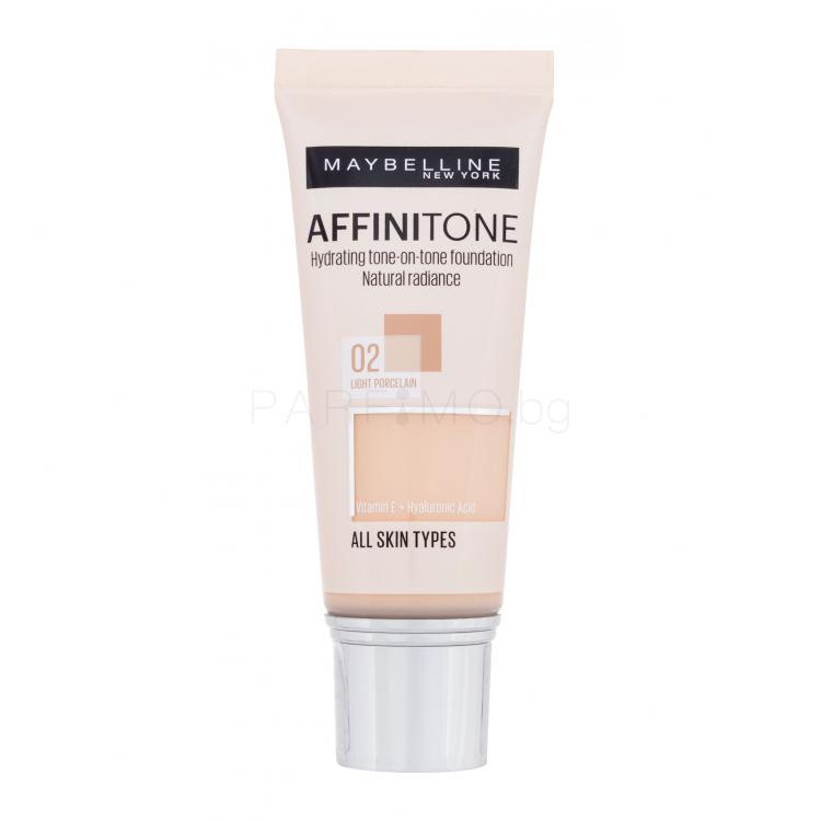 Maybelline Affinitone Фон дьо тен за жени 30 ml Нюанс 02 Light Porcelain
