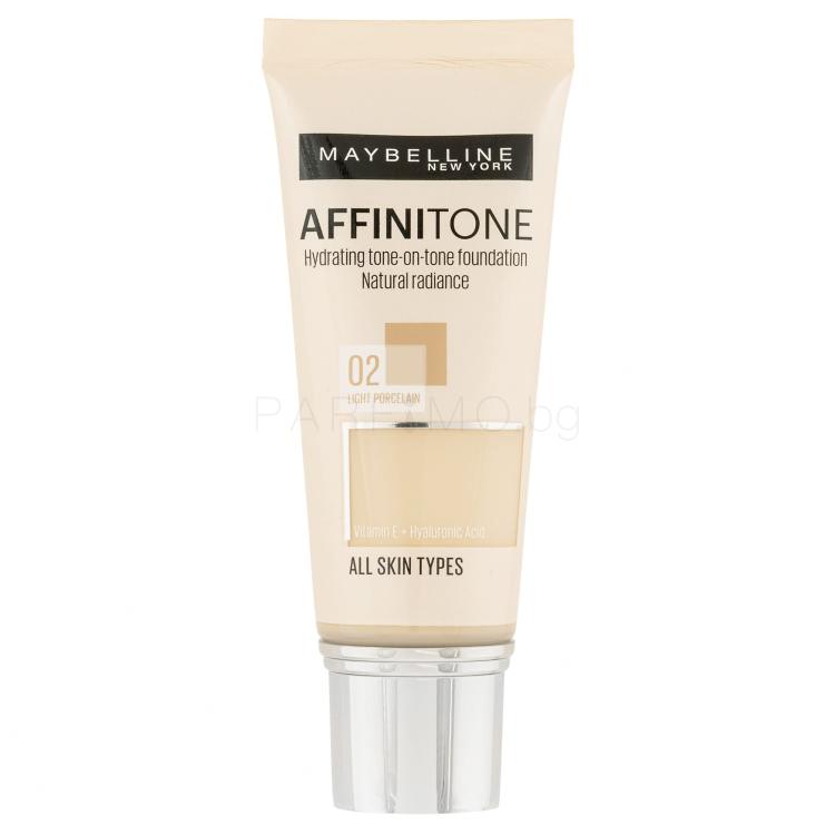 Maybelline Affinitone Фон дьо тен за жени 30 ml Нюанс 02 Light Porcelain