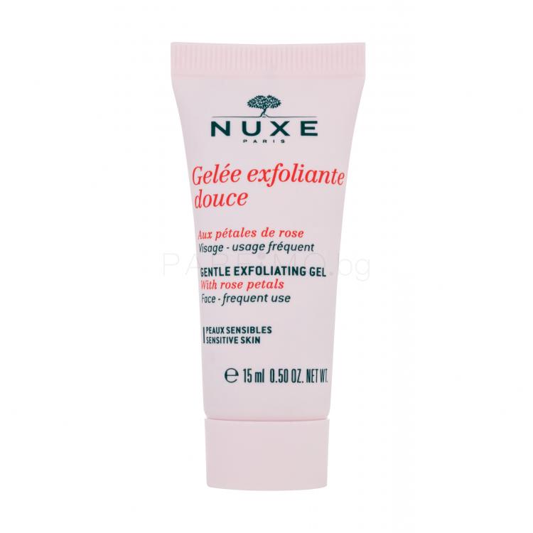 NUXE Rose Petals Cleanser Gentle Exfoliating Gel Ексфолиант за жени 15 ml ТЕСТЕР