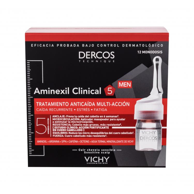 Vichy Dercos Aminexil Clinical 5 Продукт против косопад за мъже 12x6 ml