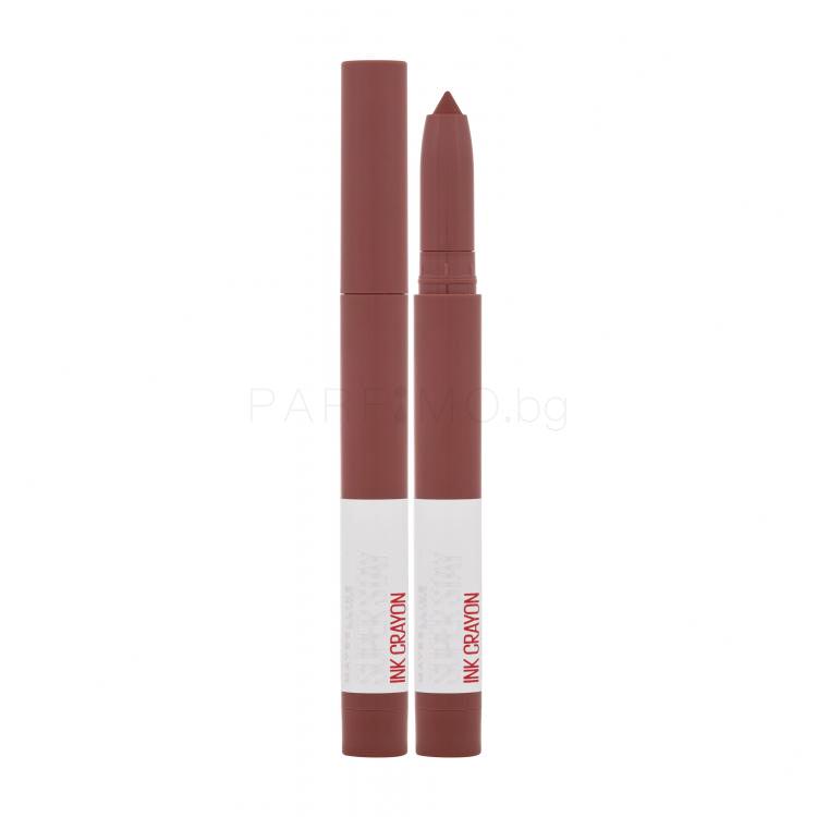 Maybelline Superstay Ink Crayon Matte Червило за жени 1,5 гр Нюанс 105 On The Grind