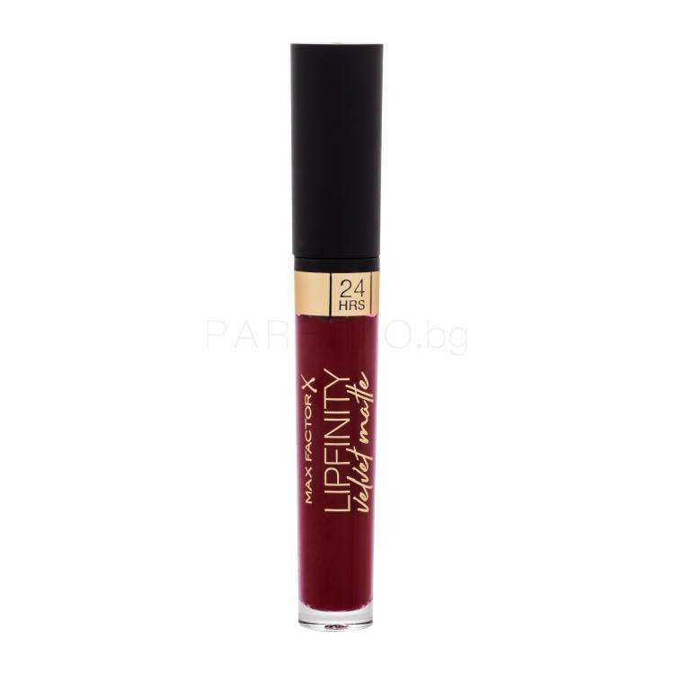 Max Factor Lipfinity Velvet Matte 24HRS Червило за жени 3,5 ml Нюанс 090 Red Allure