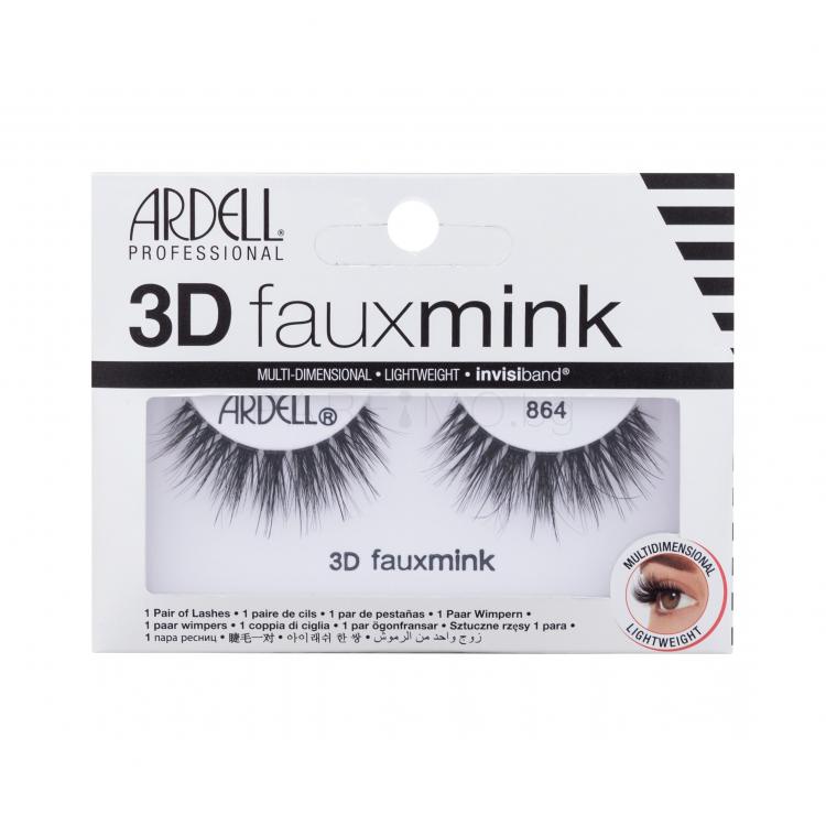 Ardell 3D Faux Mink 864 Изкуствени мигли за жени 1 бр Нюанс Black