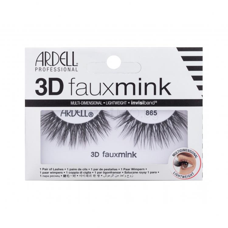 Ardell 3D Faux Mink 865 Изкуствени мигли за жени 1 бр Нюанс Black