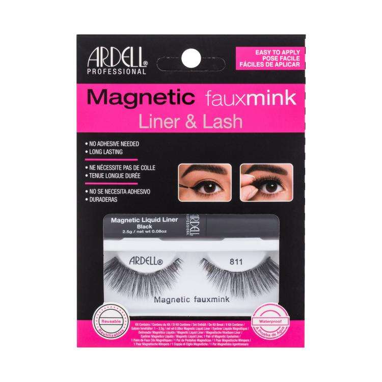 Ardell Magnetic Faux Mink 811 Изкуствени мигли за жени Нюанс Black Комплект