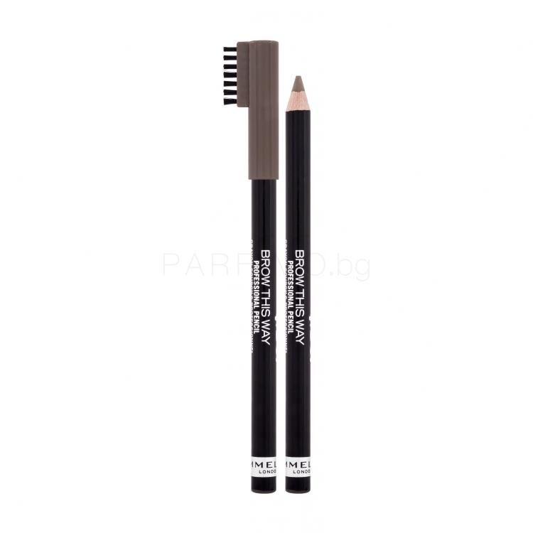 Rimmel London Brow This Way Professional Pencil Молив за вежди за жени 1,4 g Нюанс 005 Ash Brown