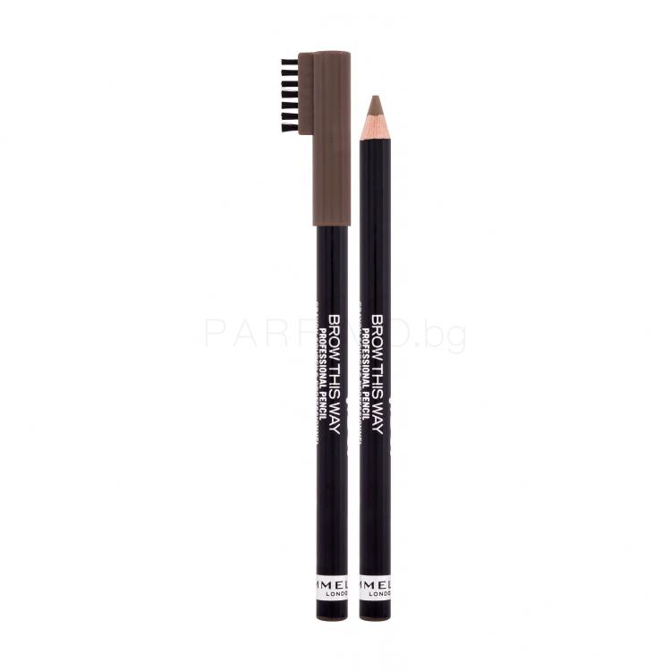 Rimmel London Brow This Way Professional Pencil Молив за вежди за жени 1,4 g Нюанс 006 Brunette