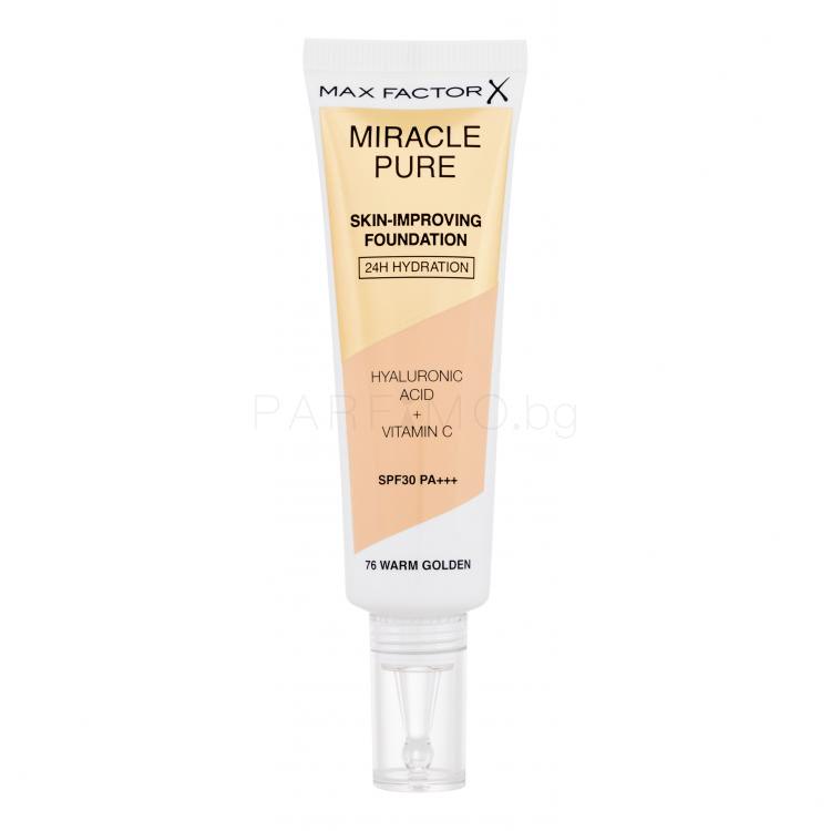 Max Factor Miracle Pure Skin-Improving Foundation SPF30 Фон дьо тен за жени 30 ml Нюанс 76 Warm Golden