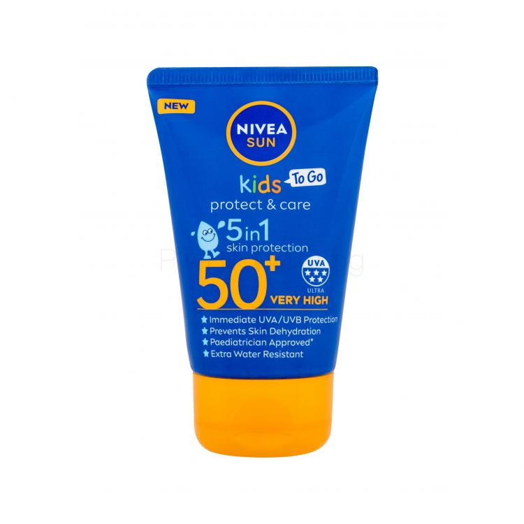 Nivea Sun Kids Protect &amp; Care Sun Lotion 5 in 1 SPF50+ Слънцезащитна козметика за тяло за деца 50 ml