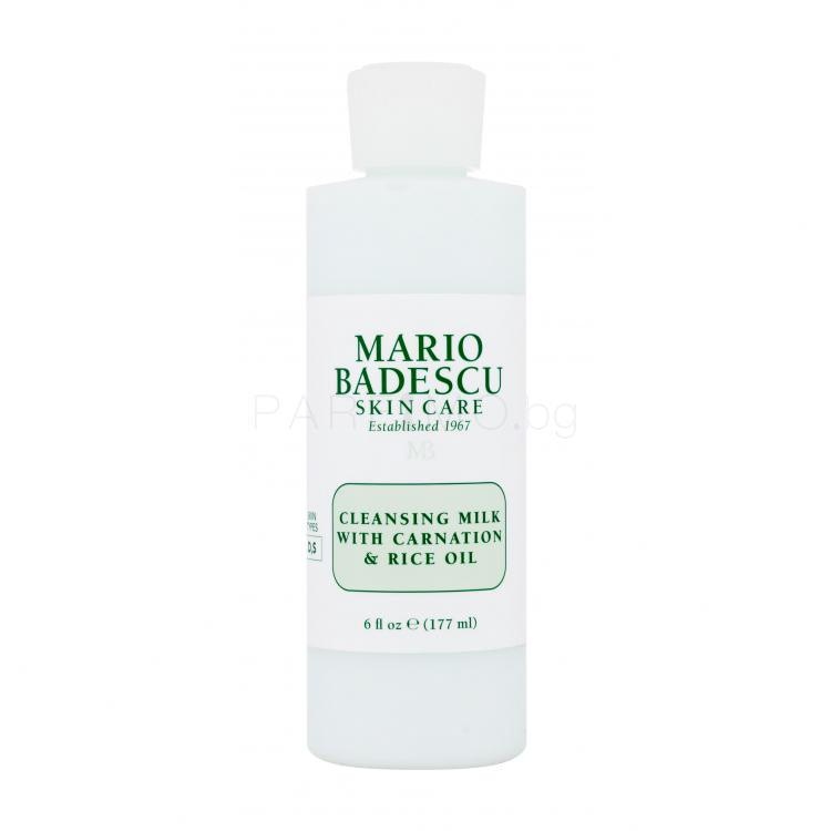 Mario Badescu Cleansers Cleansing Milk With Carnation &amp; Rice Oil Тоалетно мляко за жени 177 ml