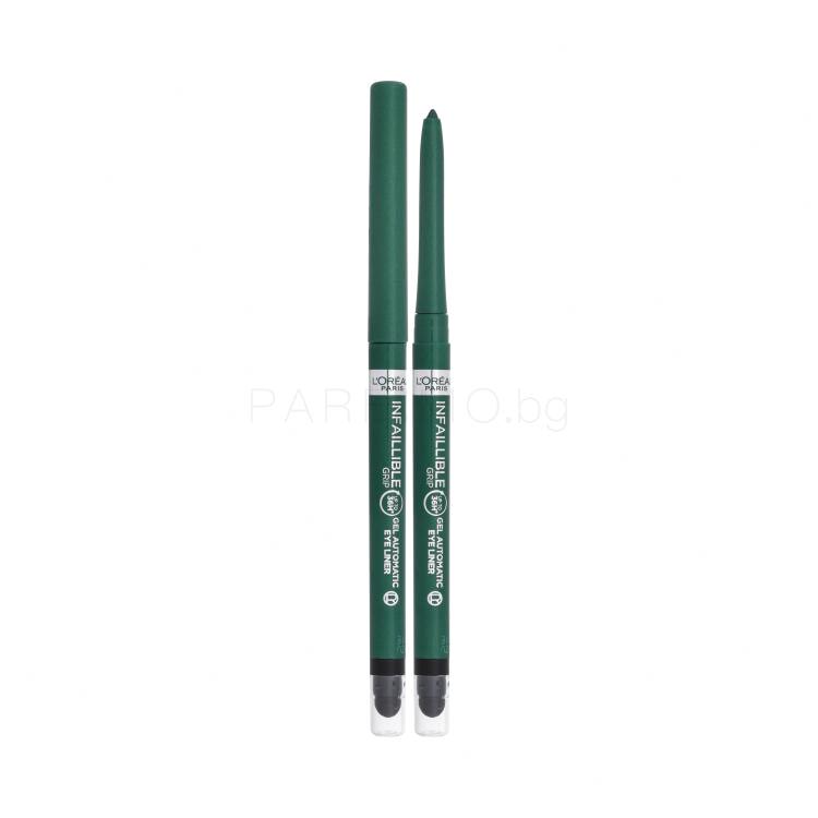L'Oréal Paris Infaillible Grip 36H Gel Automatic Eye Liner Молив за очи за жени 1,2 g Нюанс 008 Emerald Green