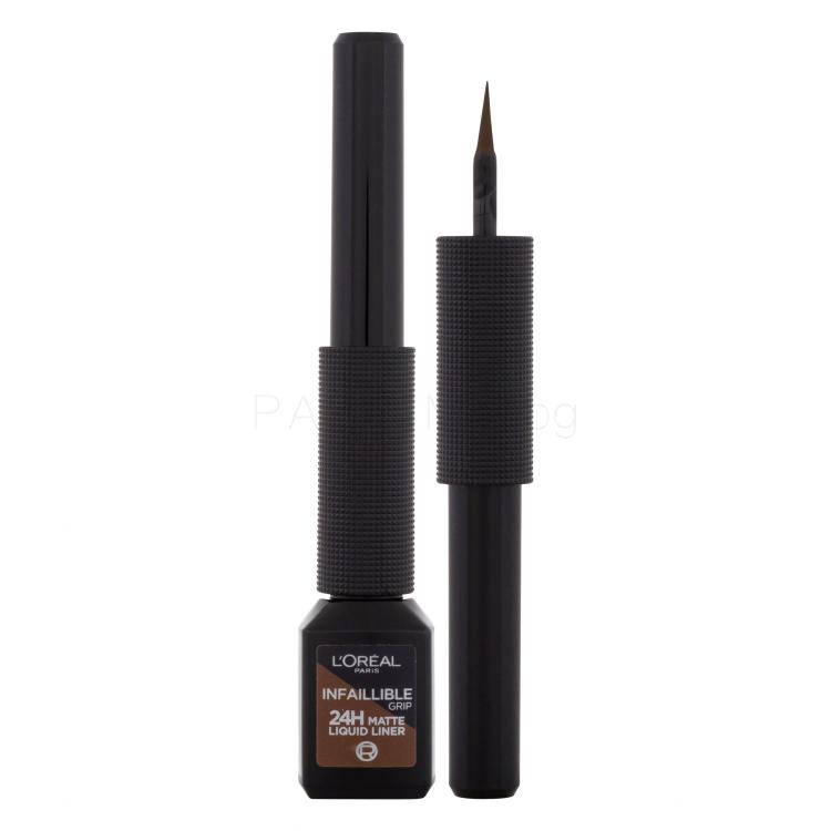 L&#039;Oréal Paris Infaillible Grip 24H Matte Liquid Liner Очна линия за жени 3 ml Нюанс 03 Brown