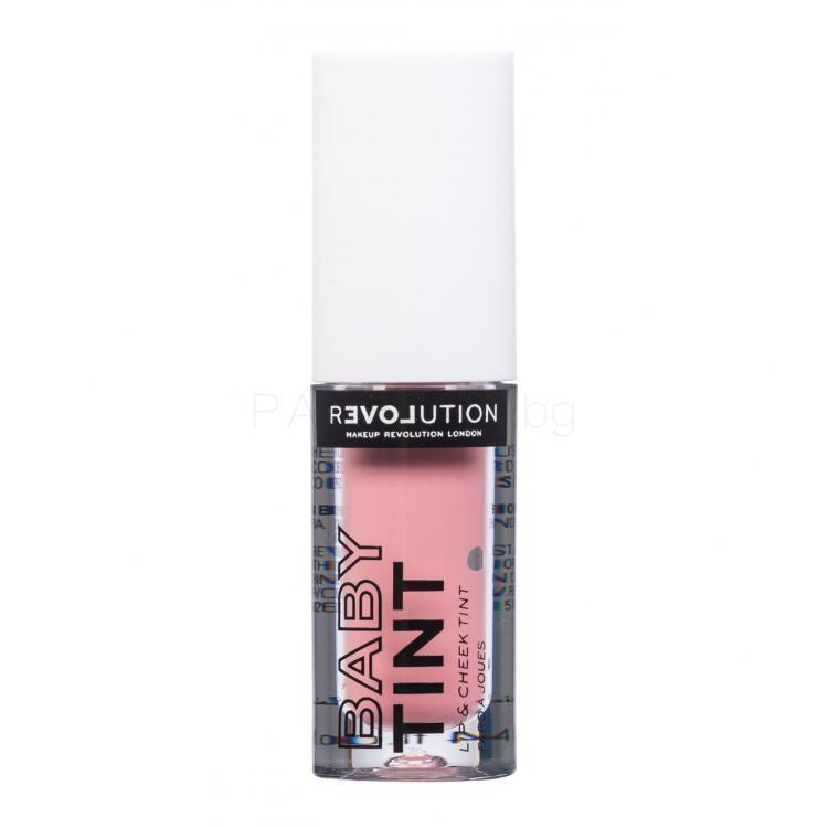 Revolution Relove Baby Tint Lip &amp; Cheek Червило за жени 1,4 ml Нюанс Rose