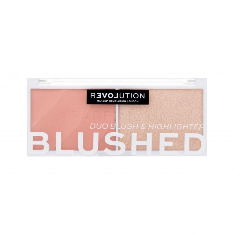 Revolution Relove Colour Play Blushed Duo Blush &amp; Highlighter Контурираща палитра за жени 5,8 g Нюанс Sweet