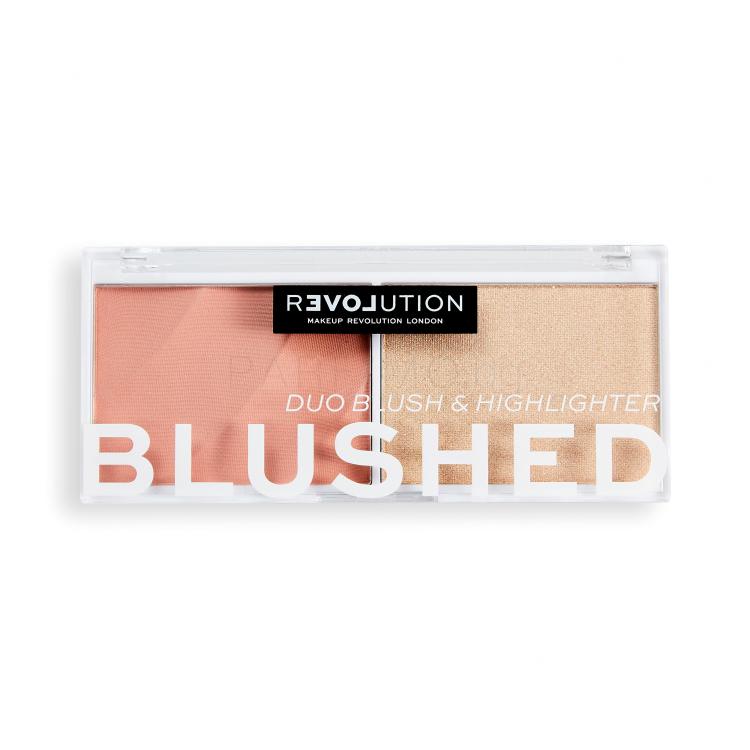 Revolution Relove Colour Play Blushed Duo Blush &amp; Highlighter Контурираща палитра за жени 5,8 гр Нюанс Sweet