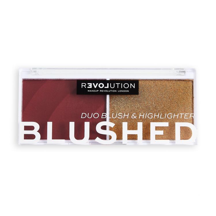 Revolution Relove Colour Play Blushed Duo Blush &amp; Highlighter Контурираща палитра за жени 5,8 гр Нюанс Wishful