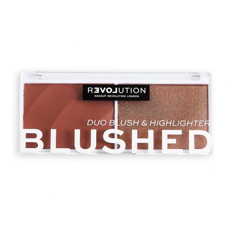 Revolution Relove Colour Play Blushed Duo Blush &amp; Highlighter Контурираща палитра за жени 5,8 гр Нюанс Baby