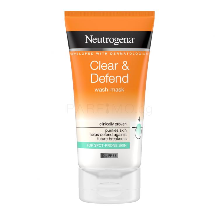 Neutrogena Clear &amp; Defend Wash-Mask Маска за лице 150 ml