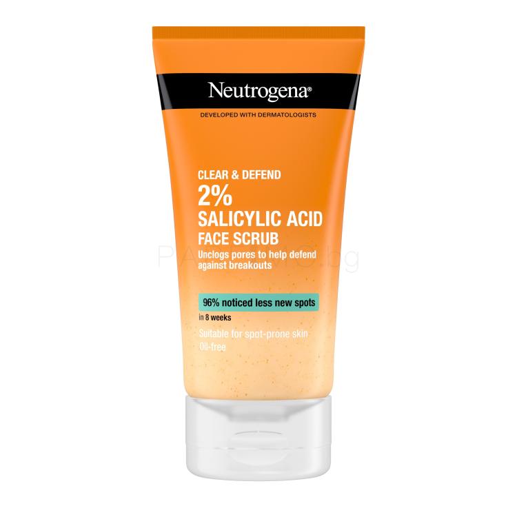 Neutrogena Clear &amp; Defend Facial Scrub Ексфолиант 150 ml