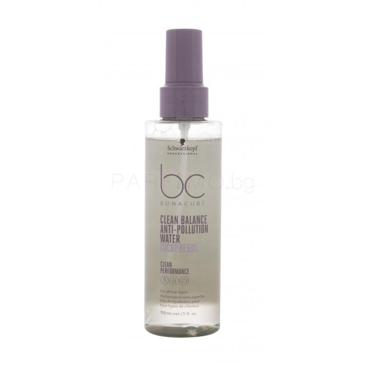 Schwarzkopf Professional BC Bonacure Clean Balance Tocopherol Anti-Pollution Water Грижа „без отмиване“ за жени 150 ml