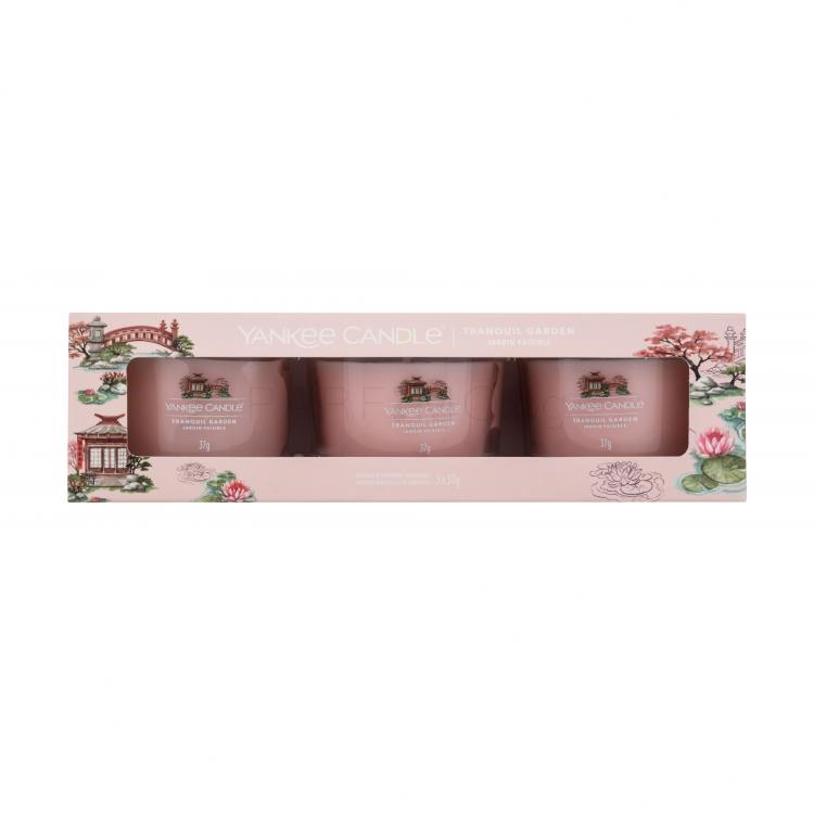 Yankee Candle Tranquil Garden Подаръчен комплект ароматизирана свещ 3 x 37 g