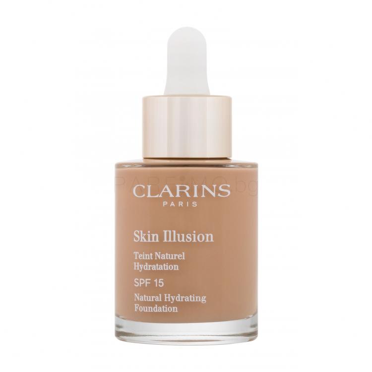 Clarins Skin Illusion Natural Hydrating SPF15 Фон дьо тен за жени 30 ml Нюанс 112.3 Sandalwood