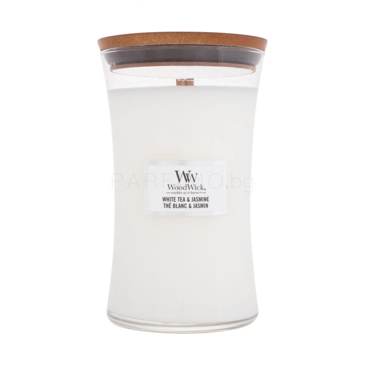 WoodWick White Tea &amp; Jasmine Ароматна свещ 610 гр