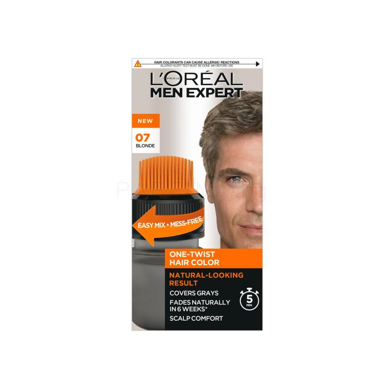 L&#039;Oréal Paris Men Expert One-Twist Hair Color Боя за коса за мъже 50 ml Нюанс 07 Dark Blonde