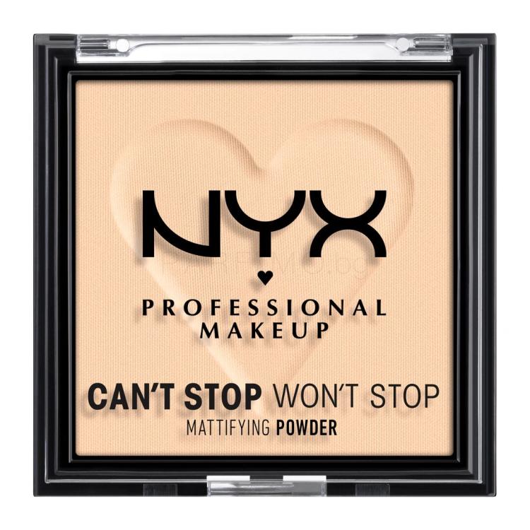 NYX Professional Makeup Can&#039;t Stop Won&#039;t Stop Mattifying Powder Пудра за жени 6 гр Нюанс 02 Light